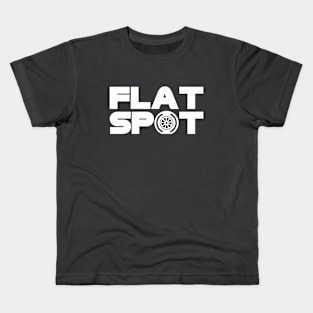 Flatspot F1 Tyre White Design Kids T-Shirt